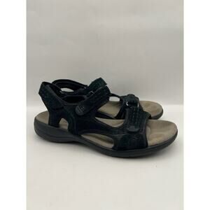 Clarks Saylie Jade Black Walking Sandals Women Size 7.5
